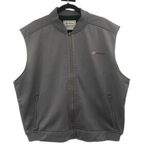 Vintage McAlister Fleece Lined Gray Embroidered Logo Vest Men’s 2XL